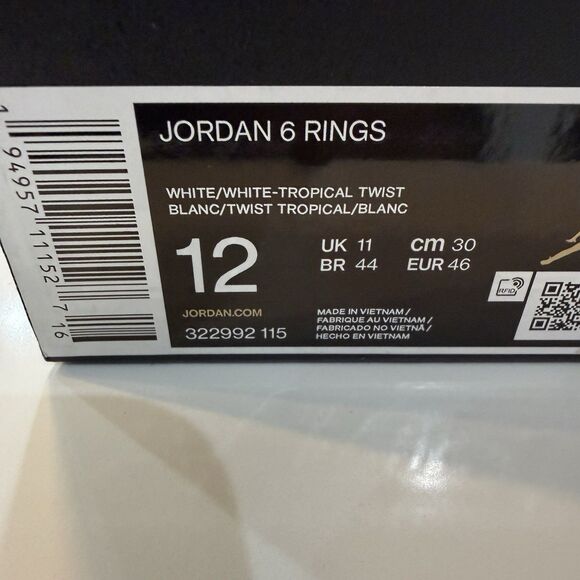 Nike Air Jordan 6 Rings Mens 12 Tropical Twist Concord 322992-115 NEW IN BOX main image 7
